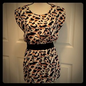 Silky leapord print top